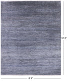 Grey Savannah Grass Handmade Wool & Silk Rug - 8' 3" X 10' 0" - Golden Nile