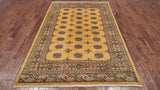 Gold Bokhara Hand Knotted Wool Rug - 5' 8" X 8' 0"