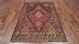 Rust Vintage Persian Handmade Wool Rug - 5' 2" X 7' 3"