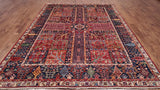 Red Persian Fine Serapi Handmade Wool Rug - 7' 11" X 9' 7"