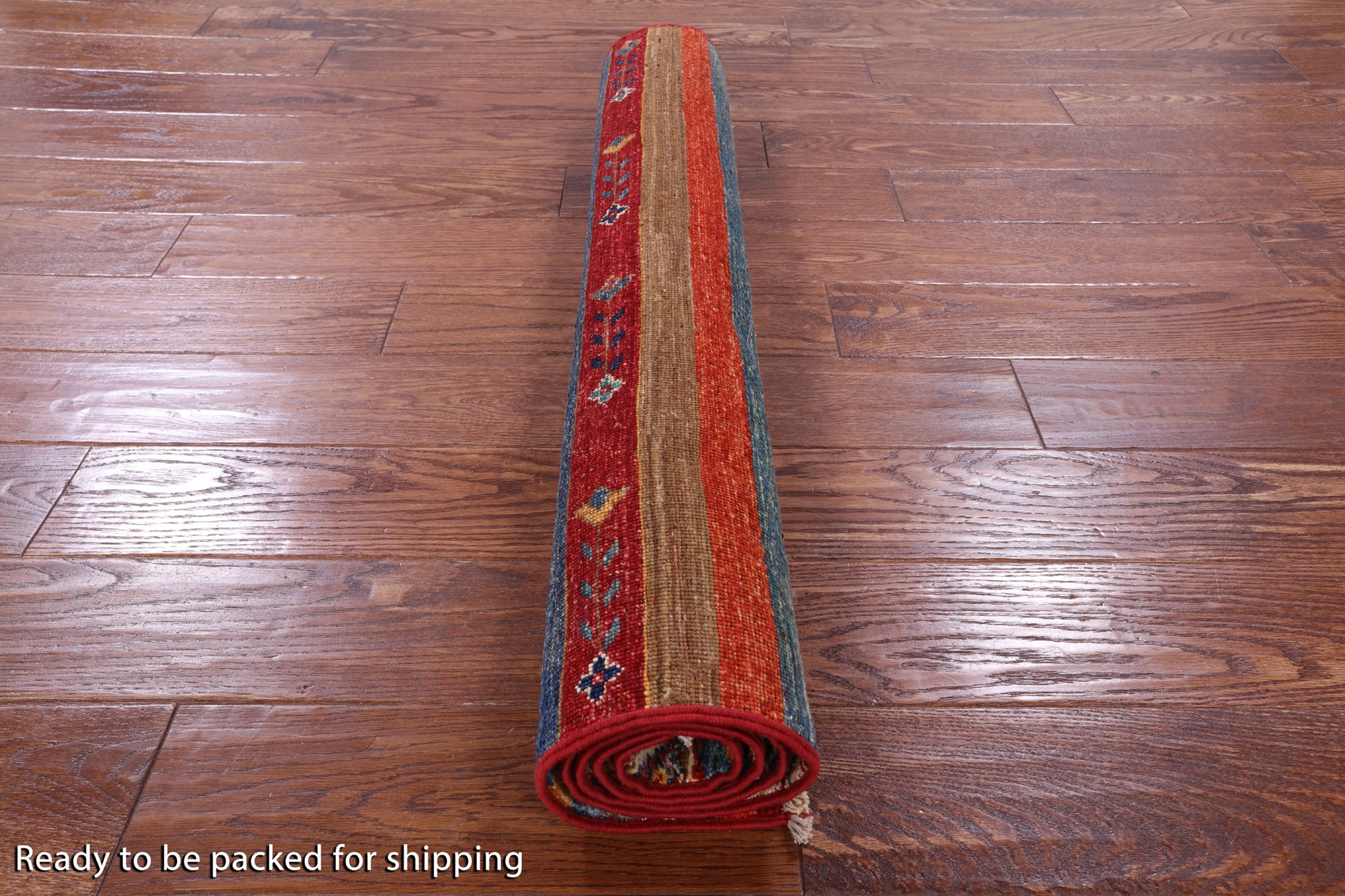 Khorjin Persian Gabbeh Handmade Wool Rug - 3' 2" X 4' 11" - Golden Nile