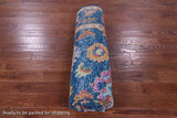 Blue Turkish Oushak Handmade Wool Rug - 8' 2" X 9' 11" - Golden Nile