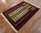 Persian Hand Knotted Wool Area Rug - 3' 2" X 4' 7" - Golden Nile