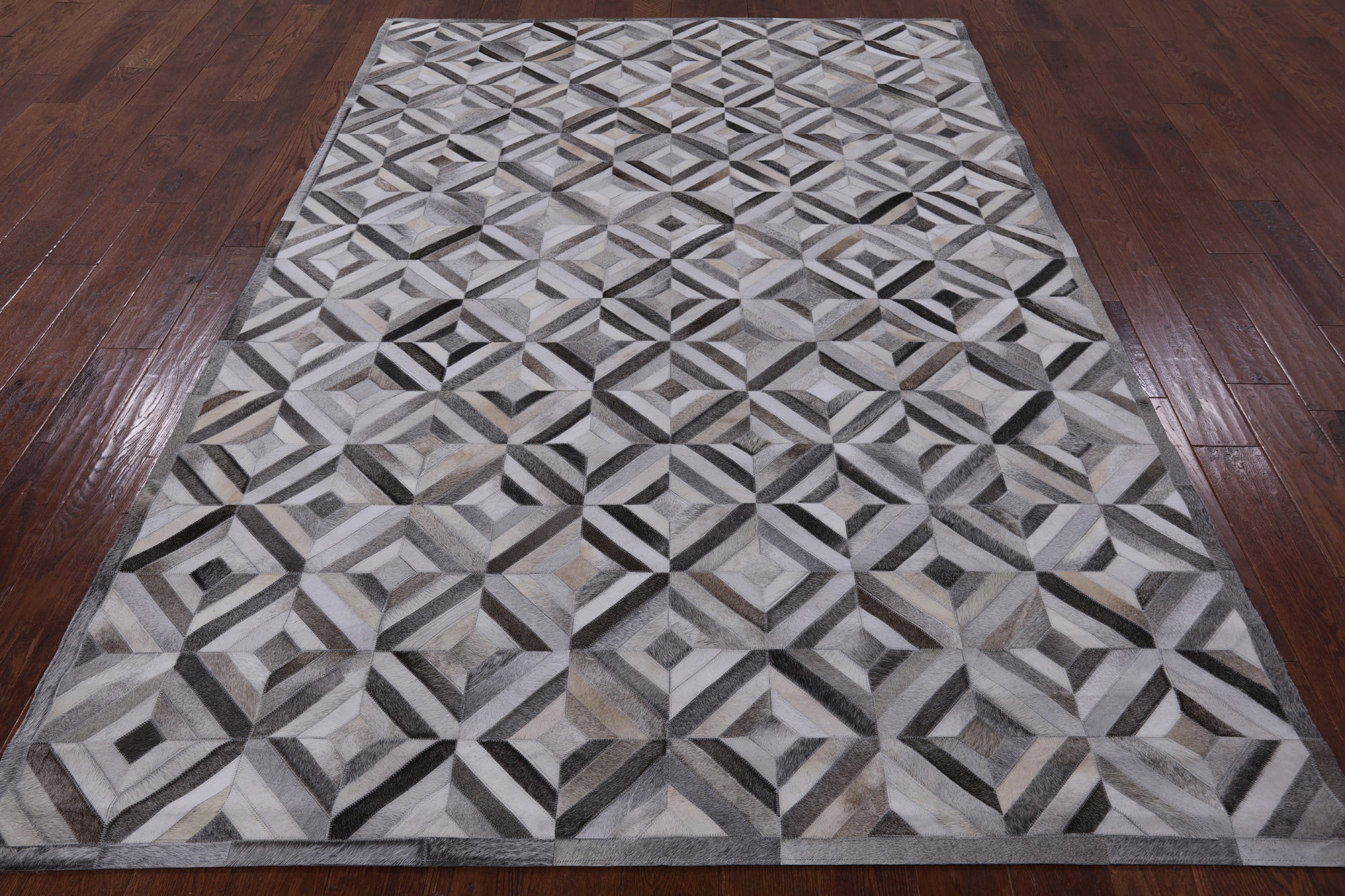 Natural Cowhide Hand Stitched Patchwork Rug - 6' 0" X 9' 0" - Golden Nile