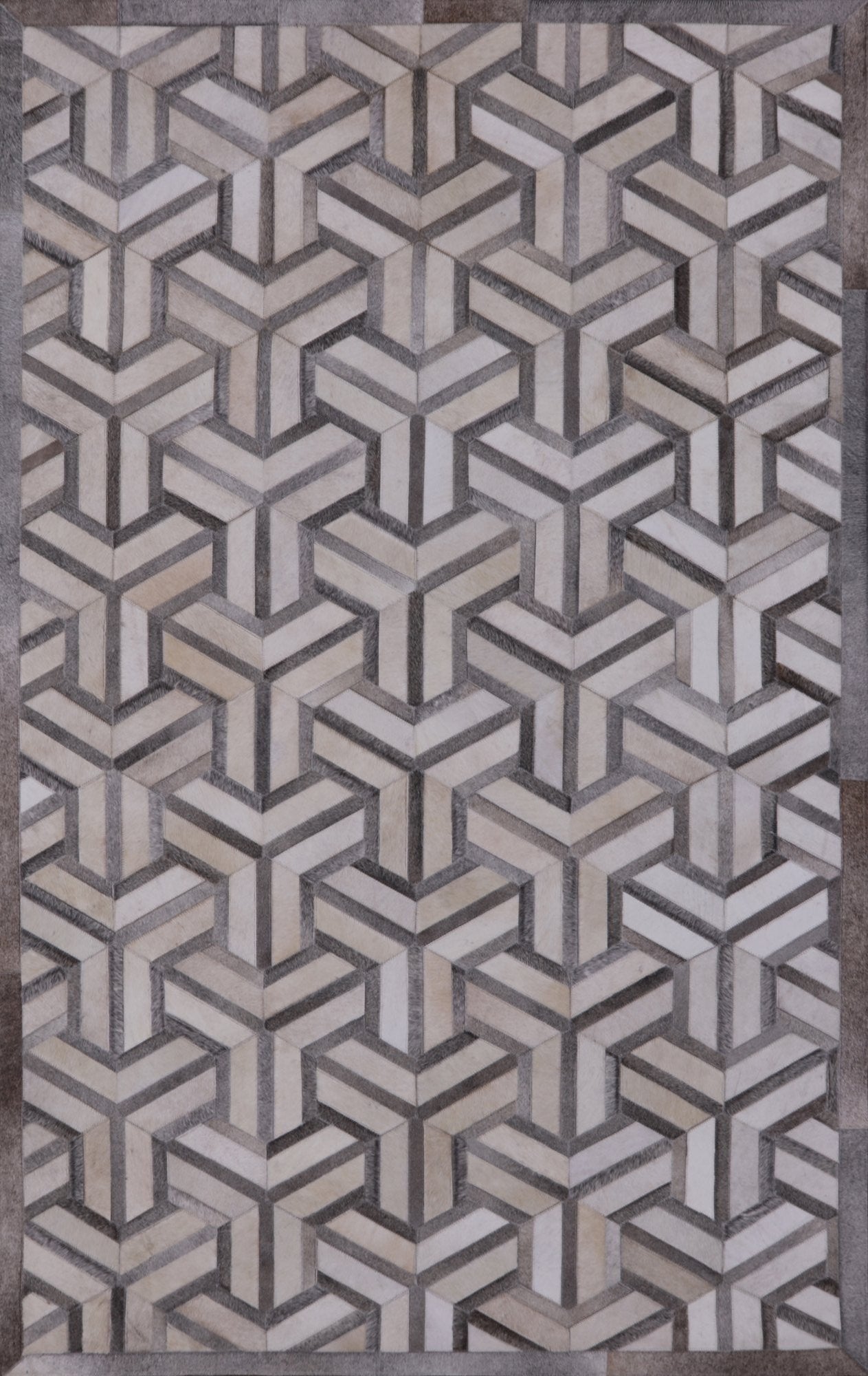 Hairhide Cowhide Patchwork Rug - 5' 0" X 8' 0" - Golden Nile