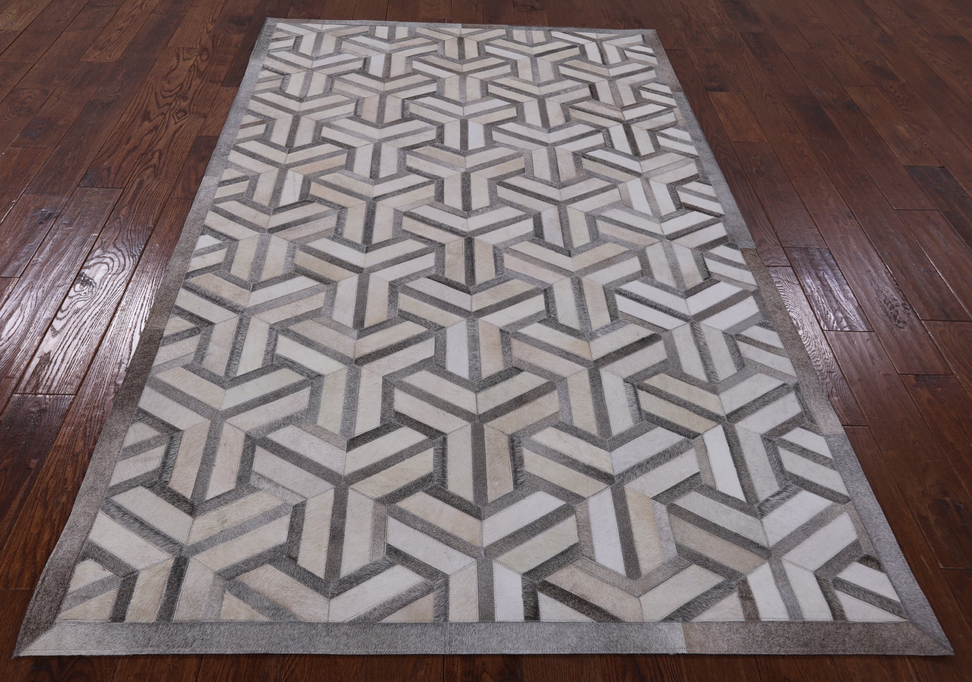 Hairhide Cowhide Patchwork Rug - 5' 0" X 8' 0" - Golden Nile