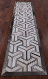 Patchwork Hairhide Cowhide Runner Rug - 3' X 10' - Golden Nile