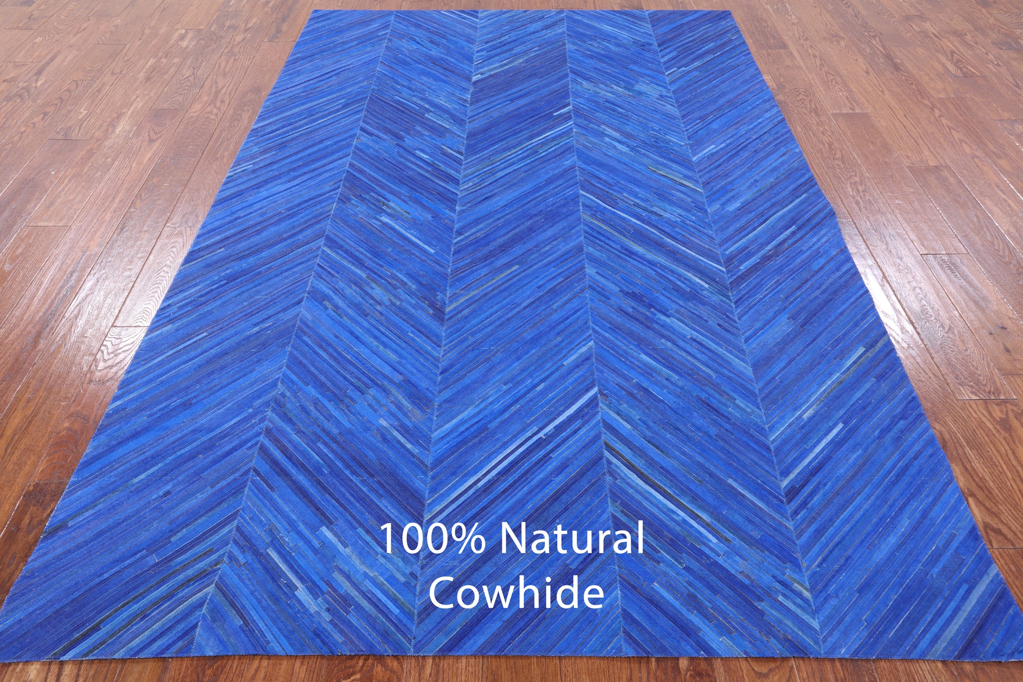Cowhide Hand Stitched Patchwork Rug - 5' 10" X 8' 8" - Golden Nile