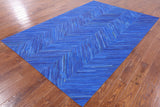 Cowhide Hand Stitched Patchwork Rug - 5' 10" X 8' 8" - Golden Nile