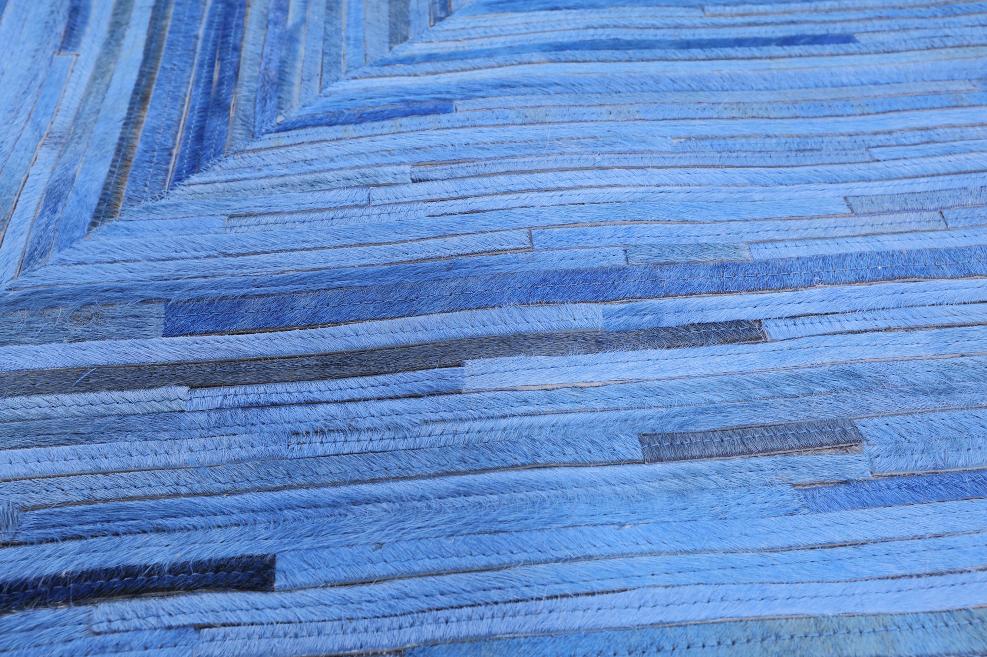 Square Cowhide Hand Stitched Patchwork Rug - 7' 4" X 7' 5" - Golden Nile