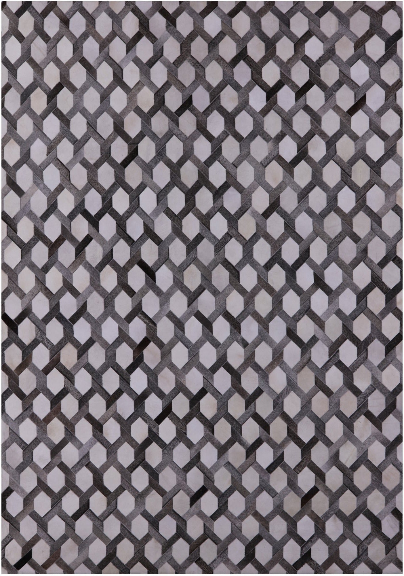 Natural Cowhide Hand Stitched Patchwork Rug - 10' 0" X 14' 0" - Golden Nile