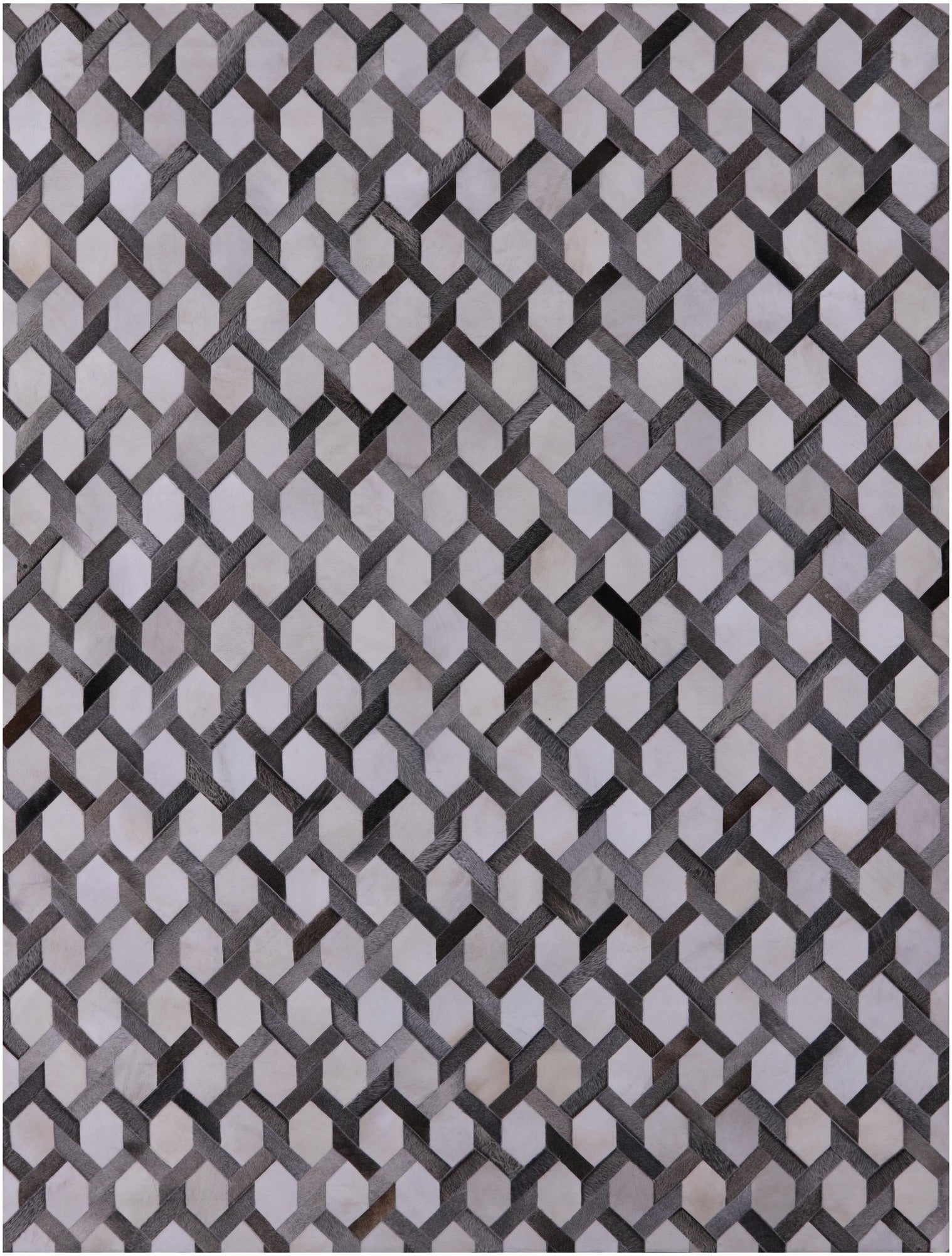 Natural Cowhide Hand Stitched Patchwork Rug - 9' 0" X 12' 0" - Golden Nile