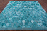 Square Natural Cowhide Hand Stitched Patchwork Rug - 9' 0" X 9' 0" - Golden Nile