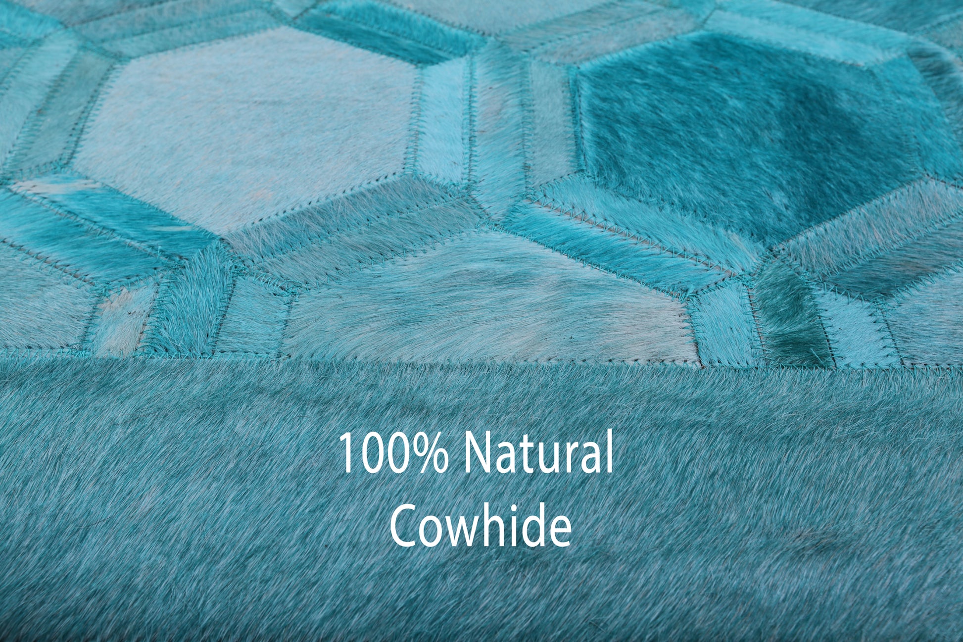 Square Natural Cowhide Hand Stitched Patchwork Rug - 9' 0" X 9' 0" - Golden Nile