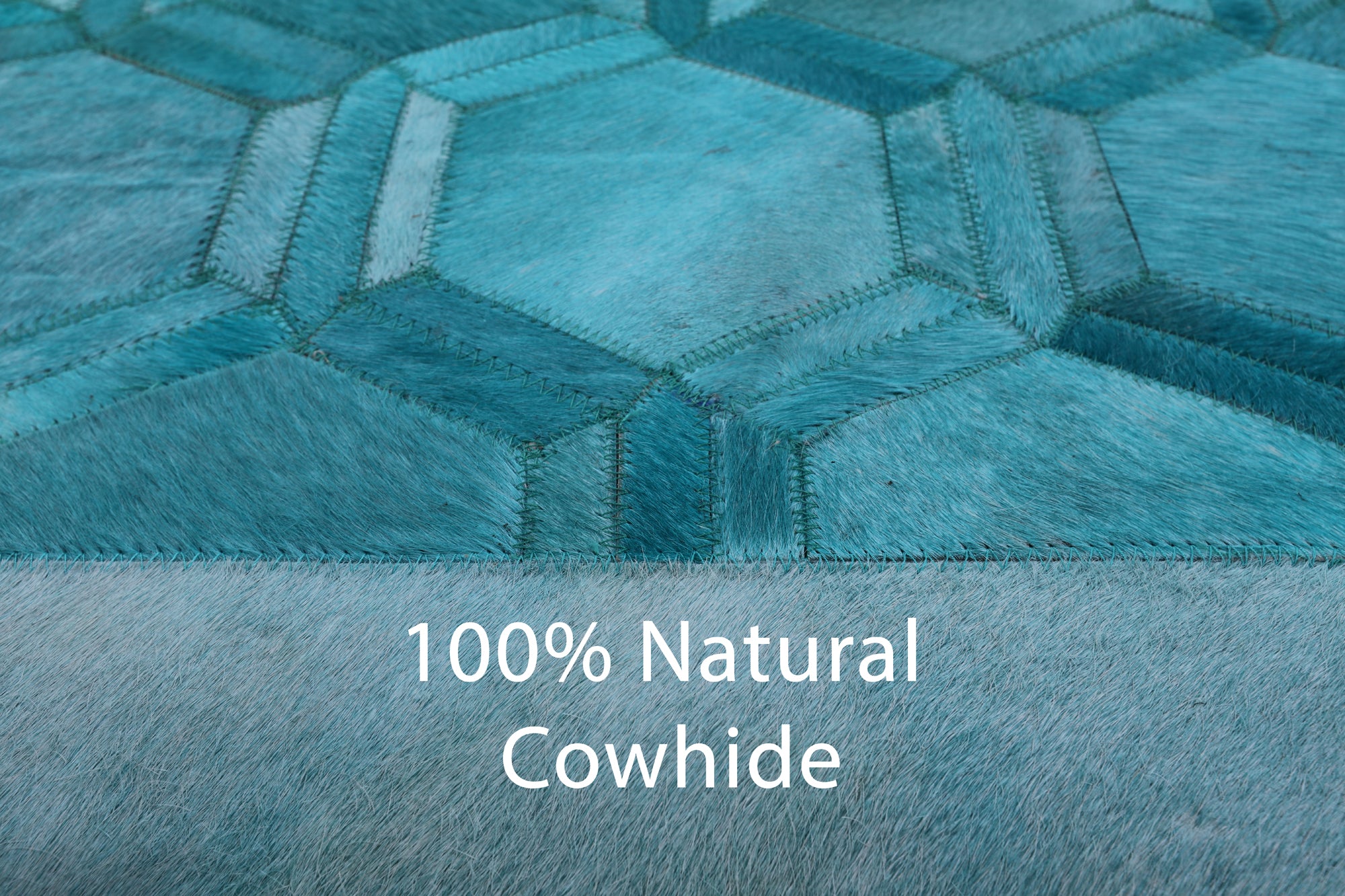 Natural Cowhide Hand Stitched Patchwork Rug - 10' 0" X 14' 0" - Golden Nile