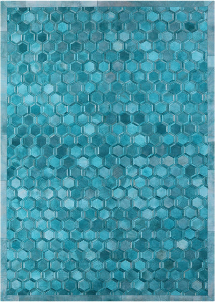 Natural Cowhide Hand Stitched Patchwork Rug - 10' 0" X 14' 0" - Golden Nile
