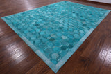 Natural Cowhide Hand Stitched Patchwork Rug - 10' 0" X 14' 0" - Golden Nile