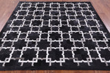 Black Square Natural Cowhide Hand Stitched Patchwork Rug - 7' 0" X 7' 0" - Golden Nile