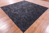 Black Square Natural Cowhide Hand Stitched Patchwork Rug - 9' 0" X 9' 0" - Golden Nile