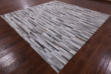 Square Natural Cowhide Hand Stitched Patchwork Rug - 10' 0" X 10' 0" - Golden Nile