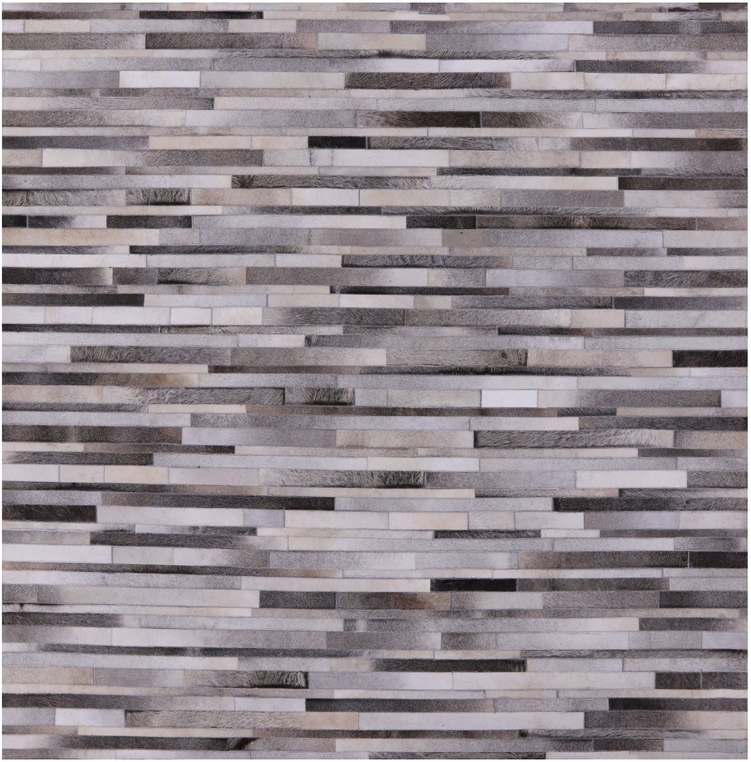 Square Natural Cowhide Hand Stitched Patchwork Rug - 7' 0" X 7' 0" - Golden Nile