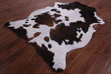 Tricolor Natural Hair-On Cowhide Rug - 6' 11" X 5' 3" - Golden Nile