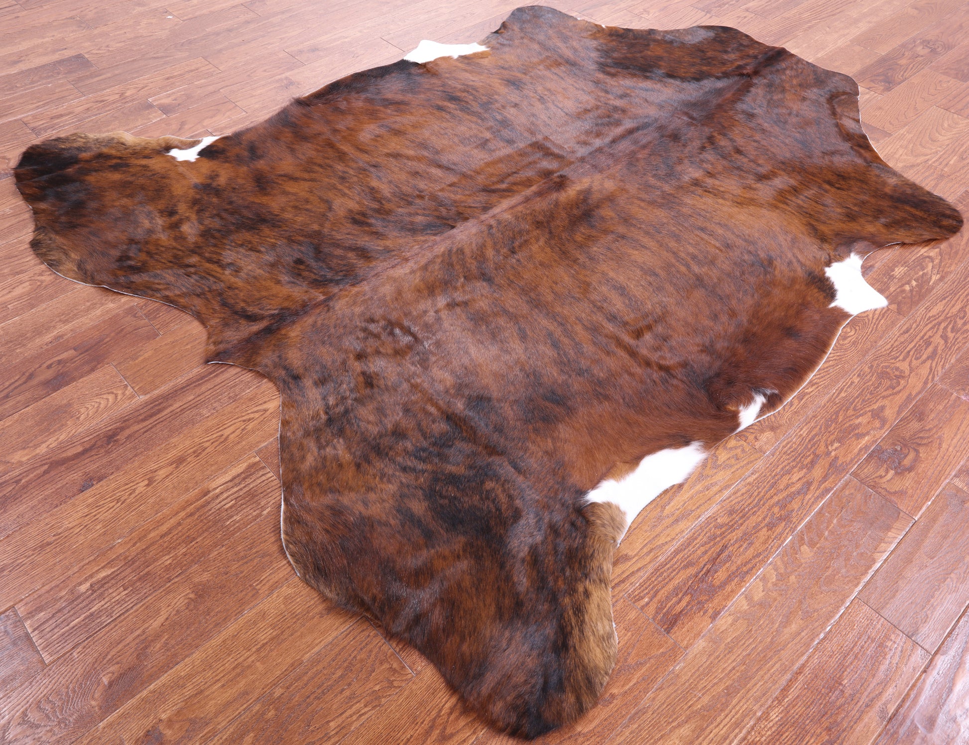 Natural Hair-On Cowhide Rug - 7' 3" X 6' 6" - Golden Nile