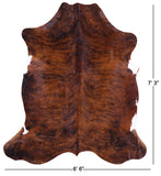 Natural Hair-On Cowhide Rug - 7' 3" X 6' 6" - Golden Nile