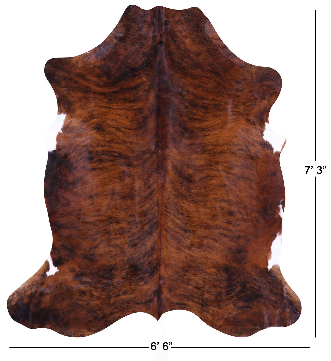 Natural Hair-On Cowhide Rug - 7' 3" X 6' 6" - Golden Nile