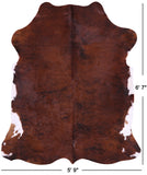 Natural Hair-On Cowhide Rug - 6' 7" X 5' 9" - Golden Nile