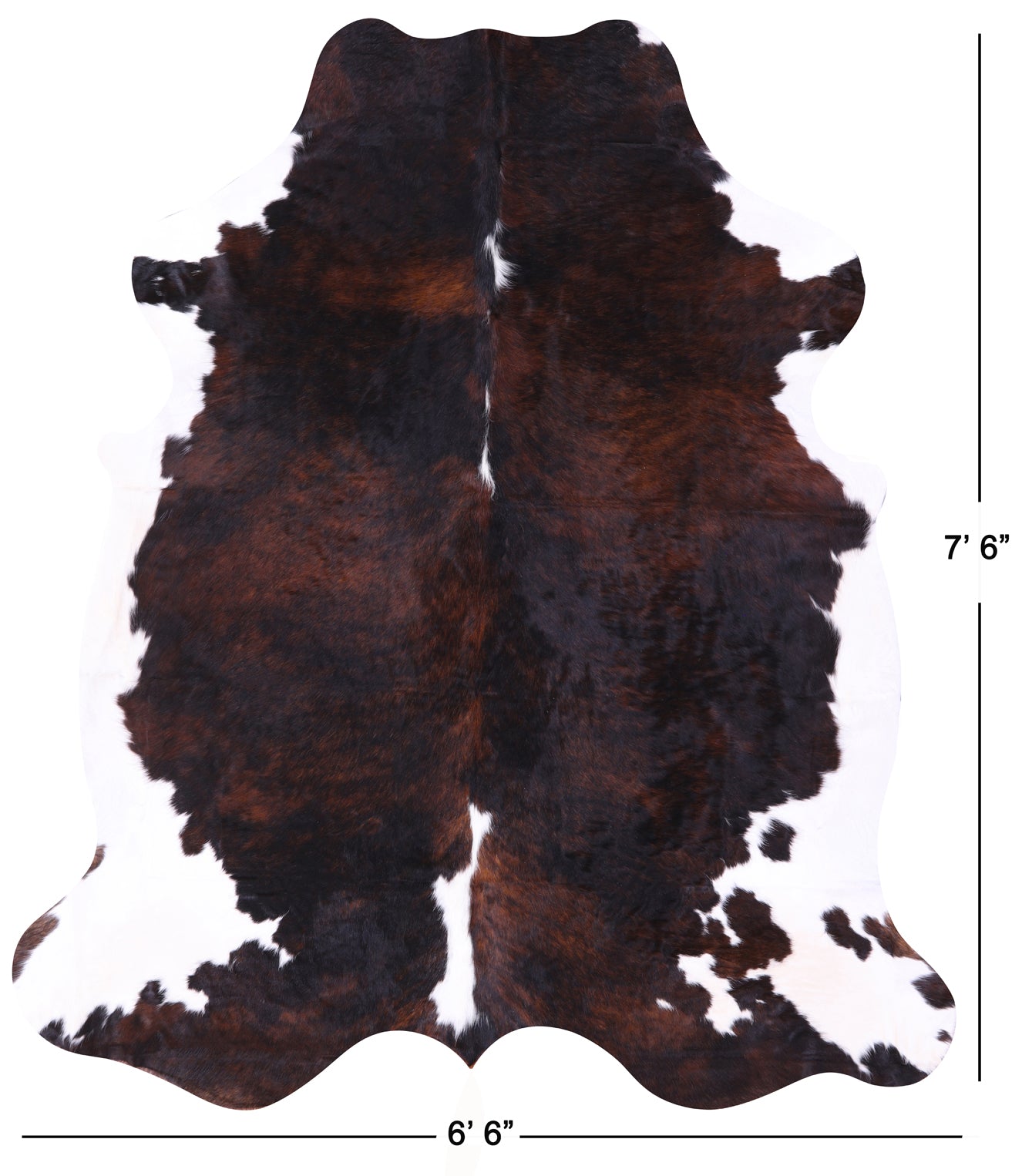 Natural Hair-On Cowhide Rug - 7' 6" X 6' 6" - Golden Nile