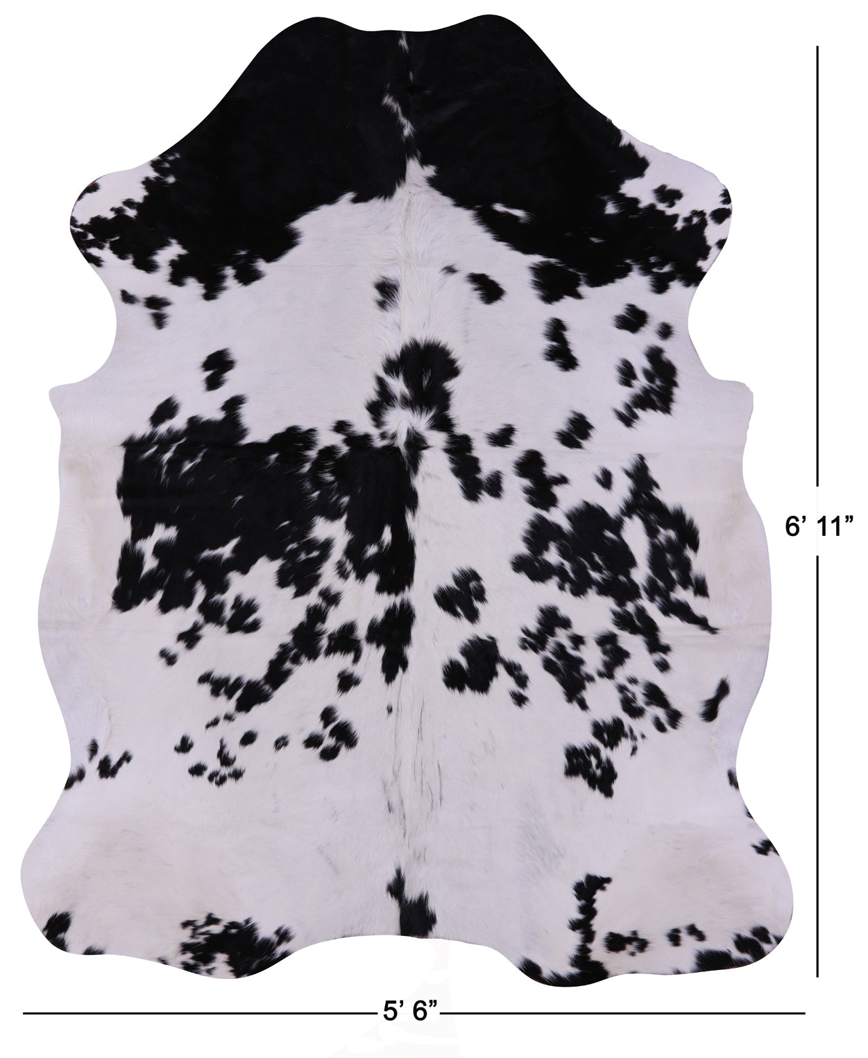 Natural Hair-On Cowhide Rug - 6' 11" X 5' 6" - Golden Nile