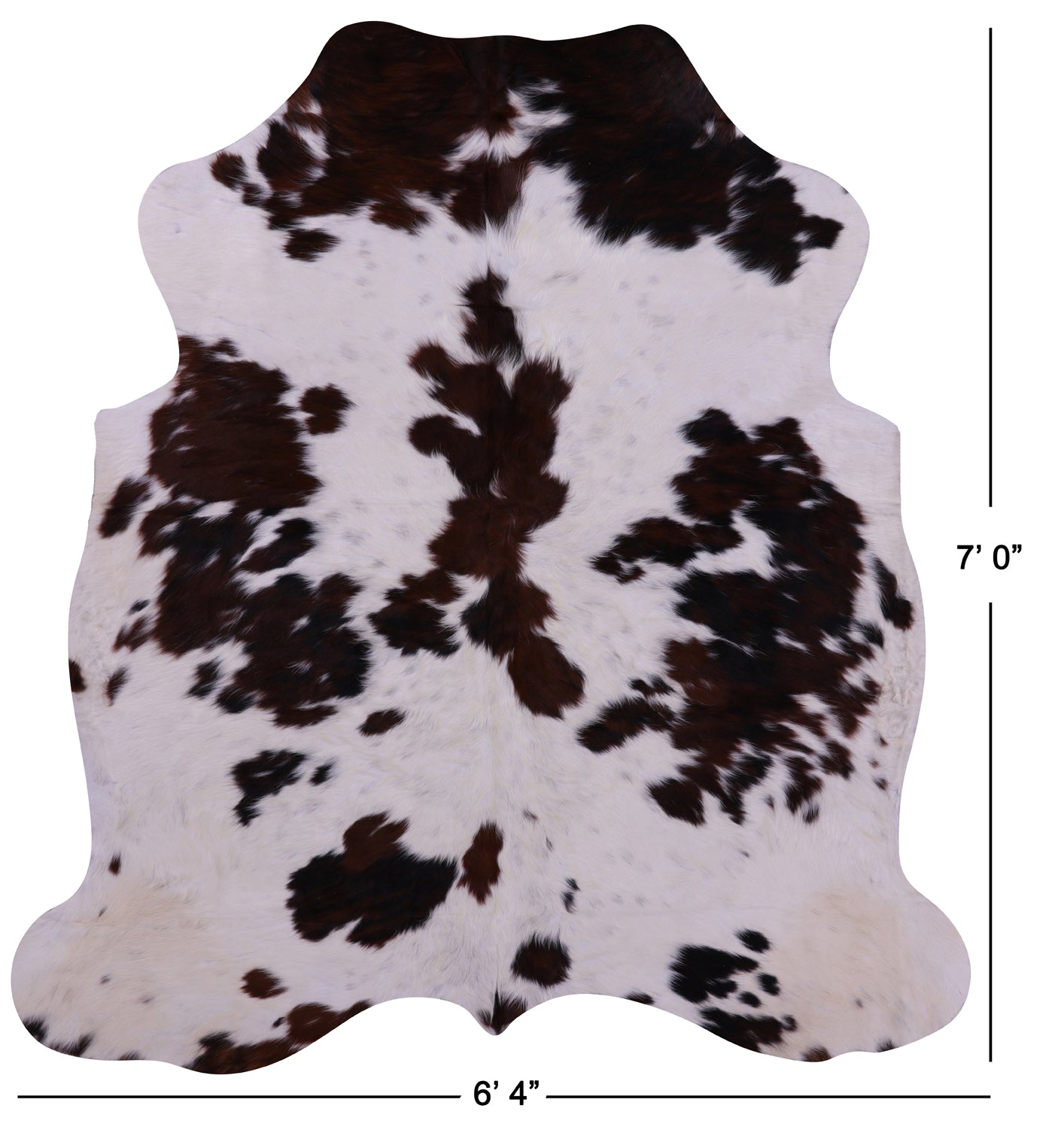 Natural Hair-On Cowhide Rug - 7' 0" X 6' 4" - Golden Nile