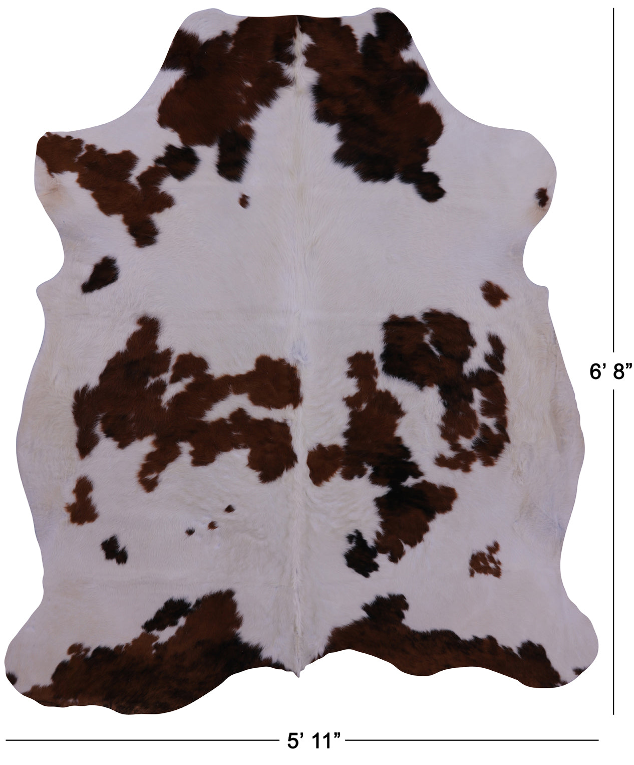 Natural Hair-On Cowhide Rug - 6' 8" X 5' 11" - Golden Nile