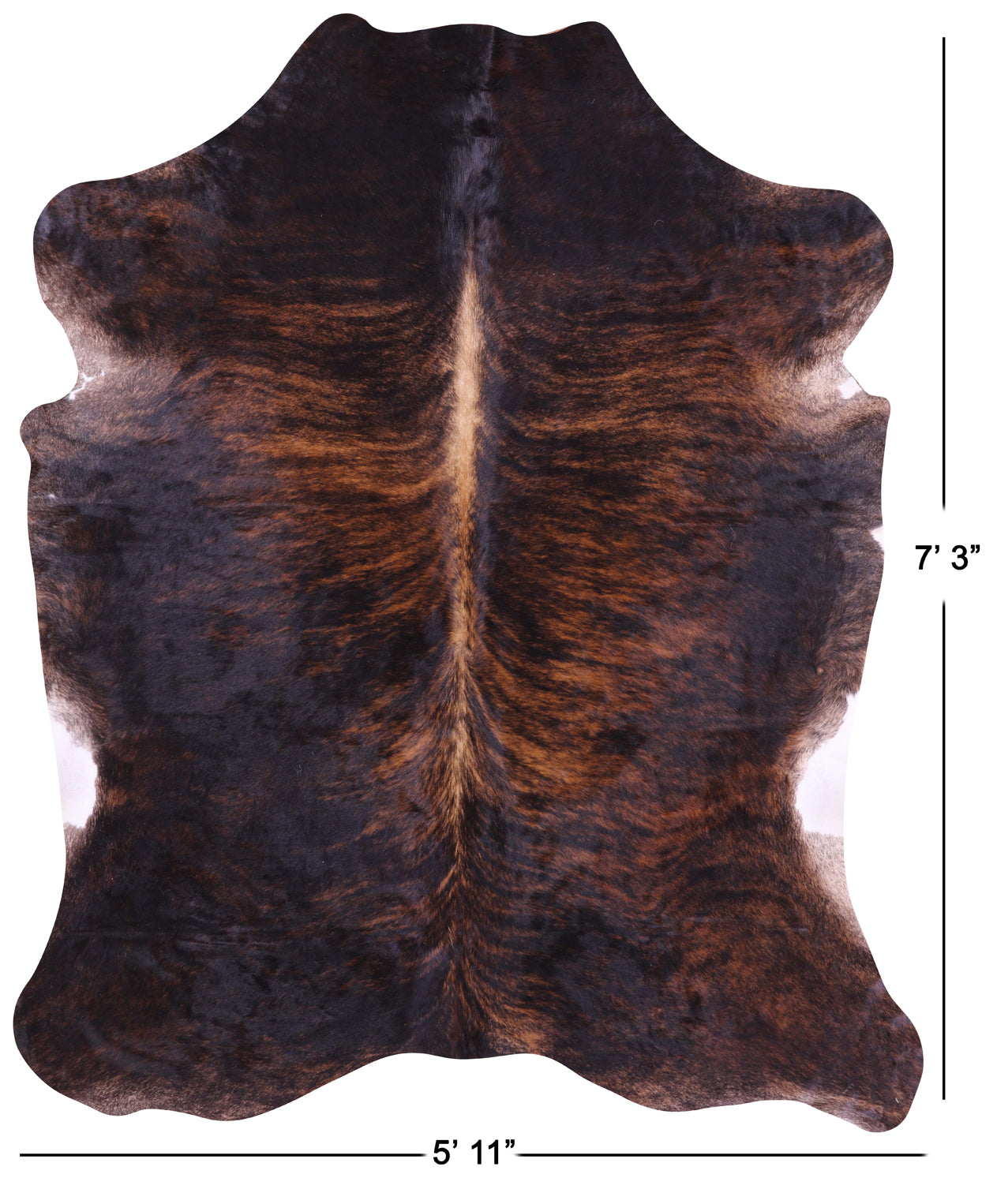 Natural Hair-On Cowhide Rug - 7' 3" X 5' 11" - Golden Nile