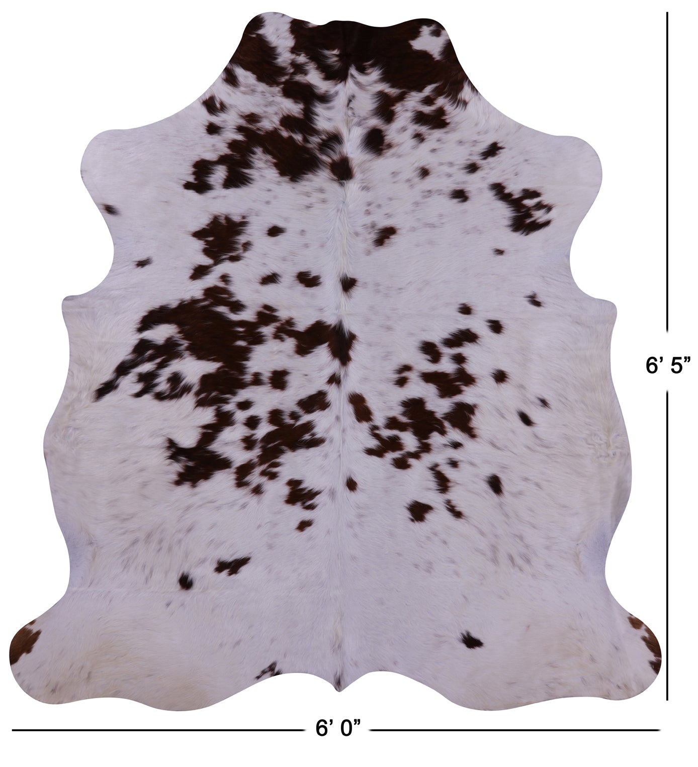 Natural Hair-On Cowhide Rug - 6' 5" X 6' 0" - Golden Nile