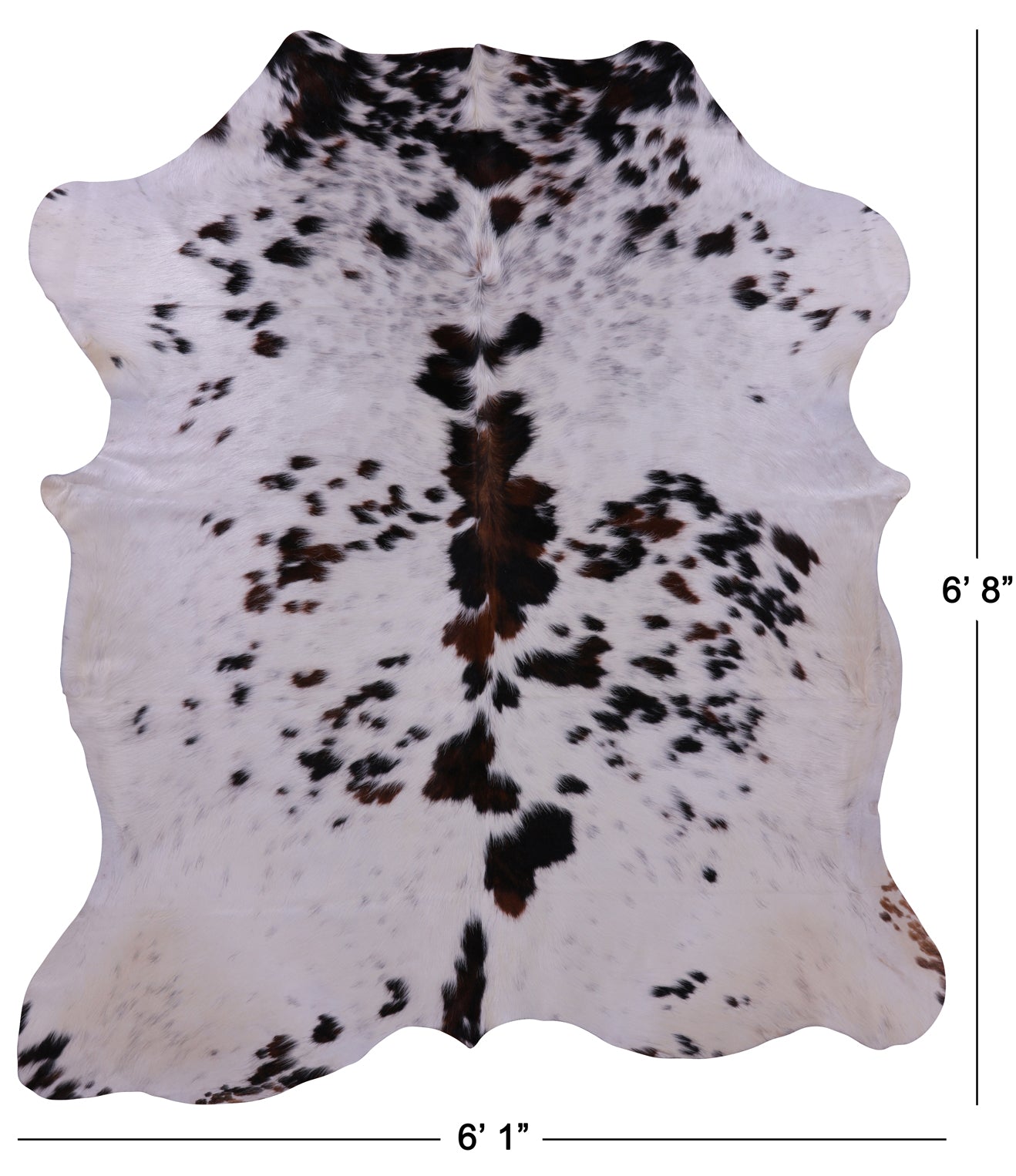 Natural Hair-On Cowhide Rug - 6' 8" X 6' 1" - Golden Nile