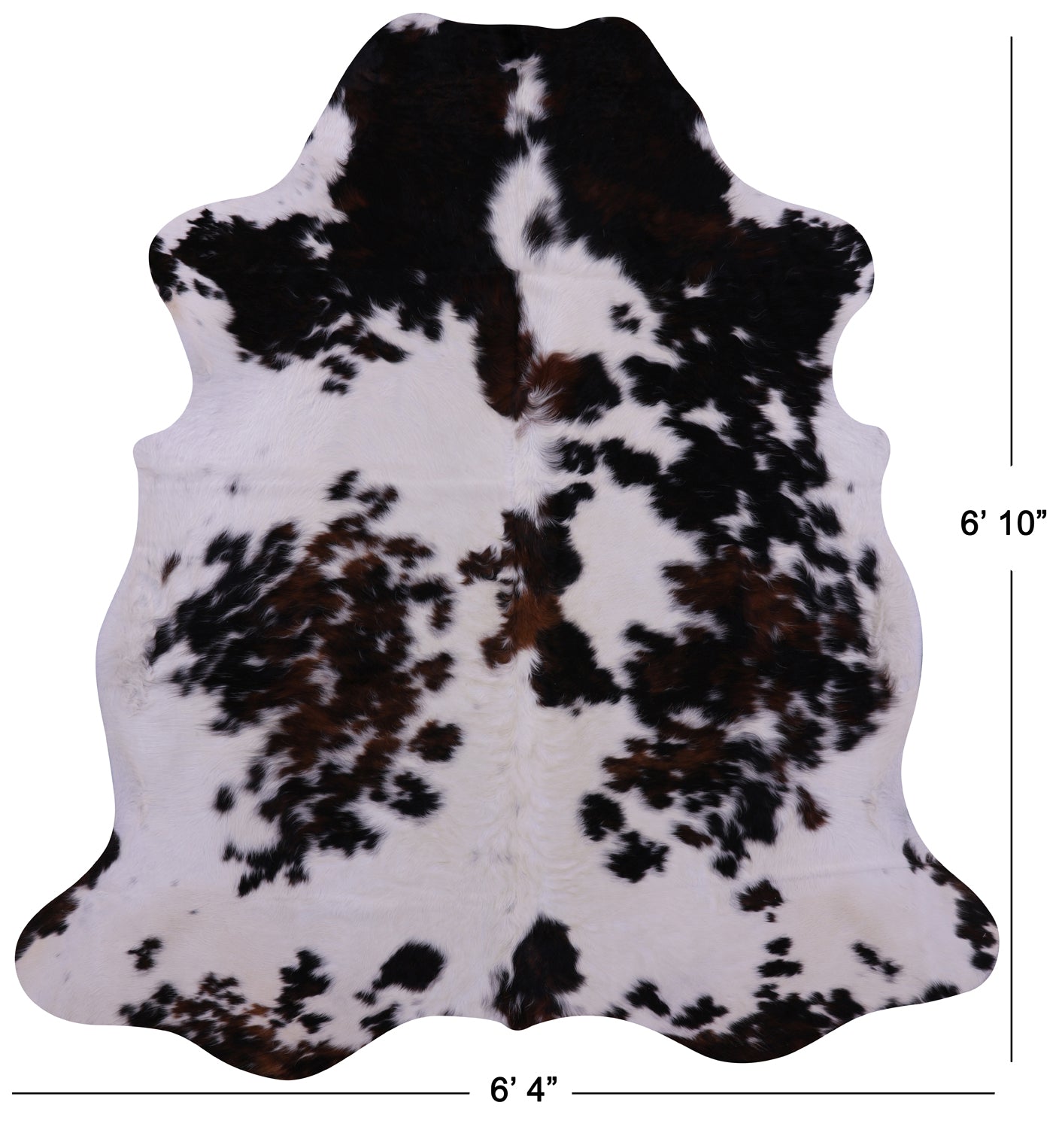 Natural Hair-On Cowhide Rug - 6' 10" X 6' 4" - Golden Nile