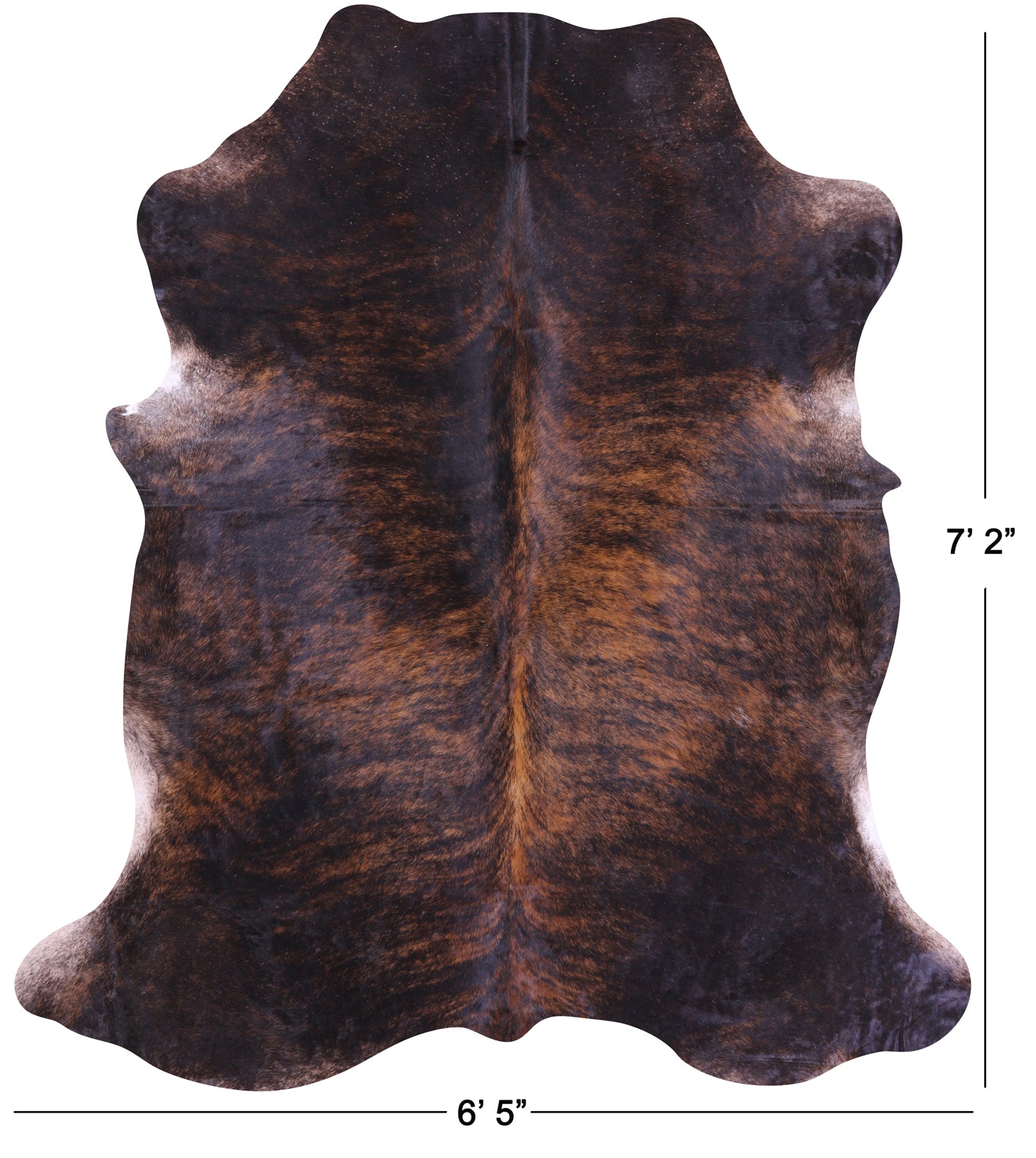 Natural Hair-On Cowhide Rug - 7' 2" X 6' 5" - Golden Nile