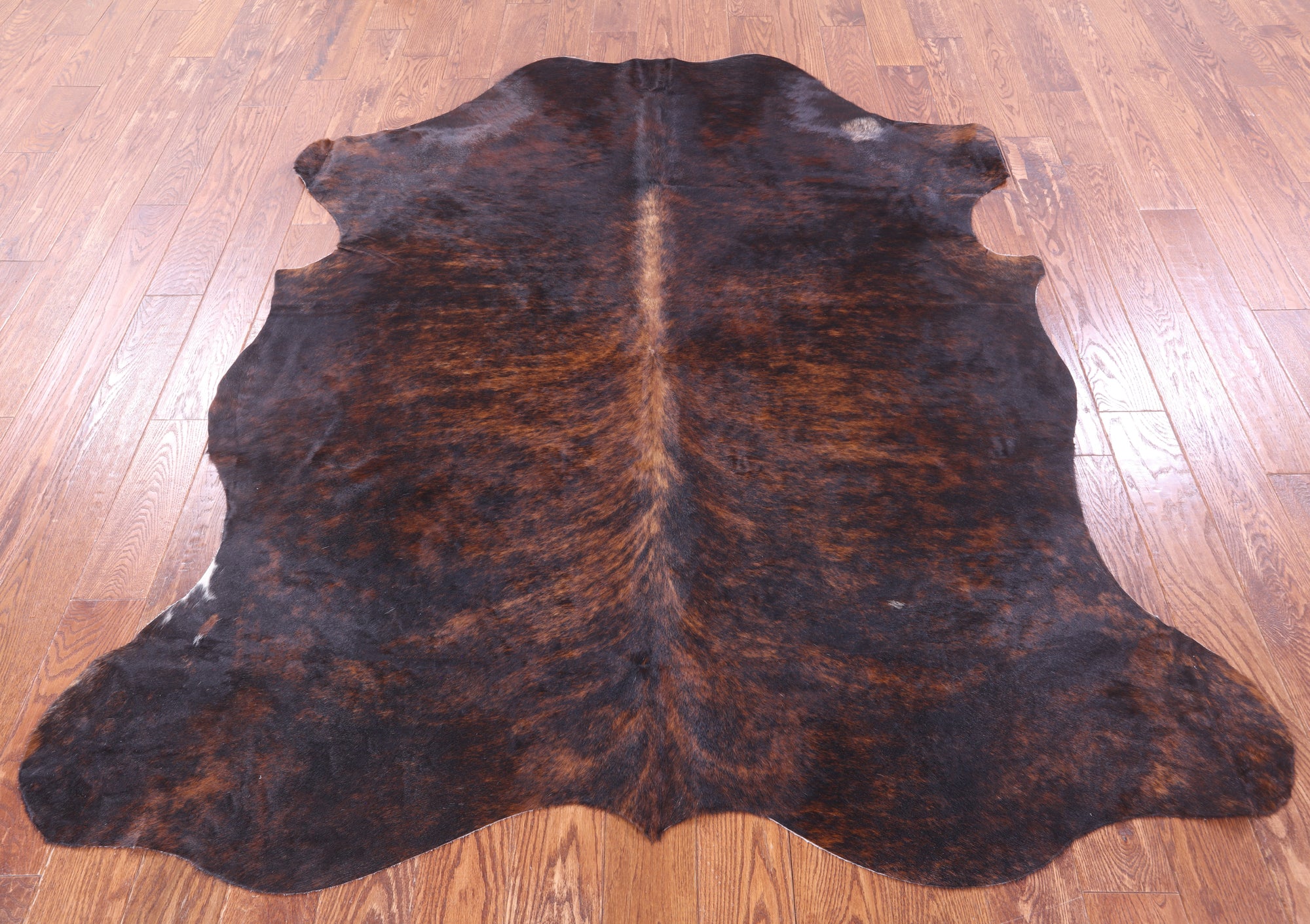 Natural Hair-On Cowhide Rug - 6' 11" X 6' 2" - Golden Nile