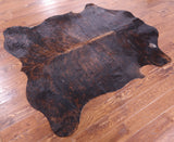 Natural Hair-On Cowhide Rug - 6' 11" X 6' 2" - Golden Nile