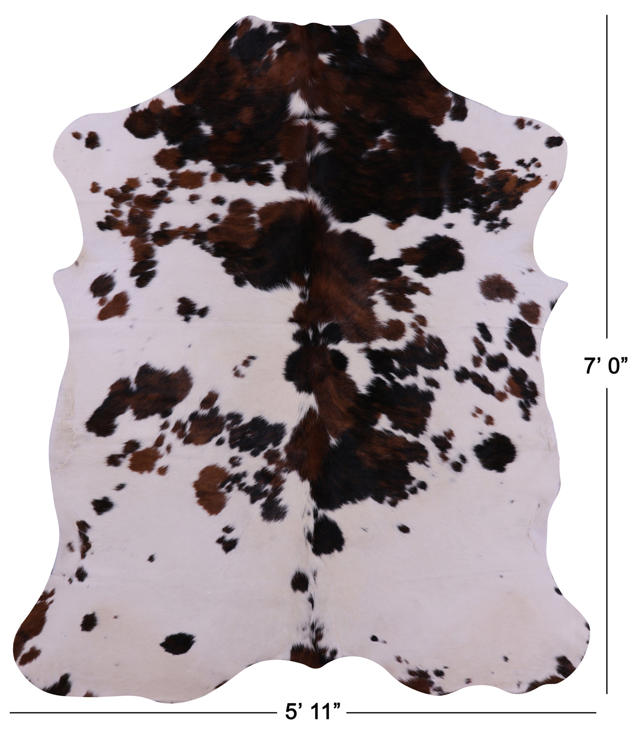 Natural Hair-On Cowhide Rug - 7' 0" X 5' 11" - Golden Nile
