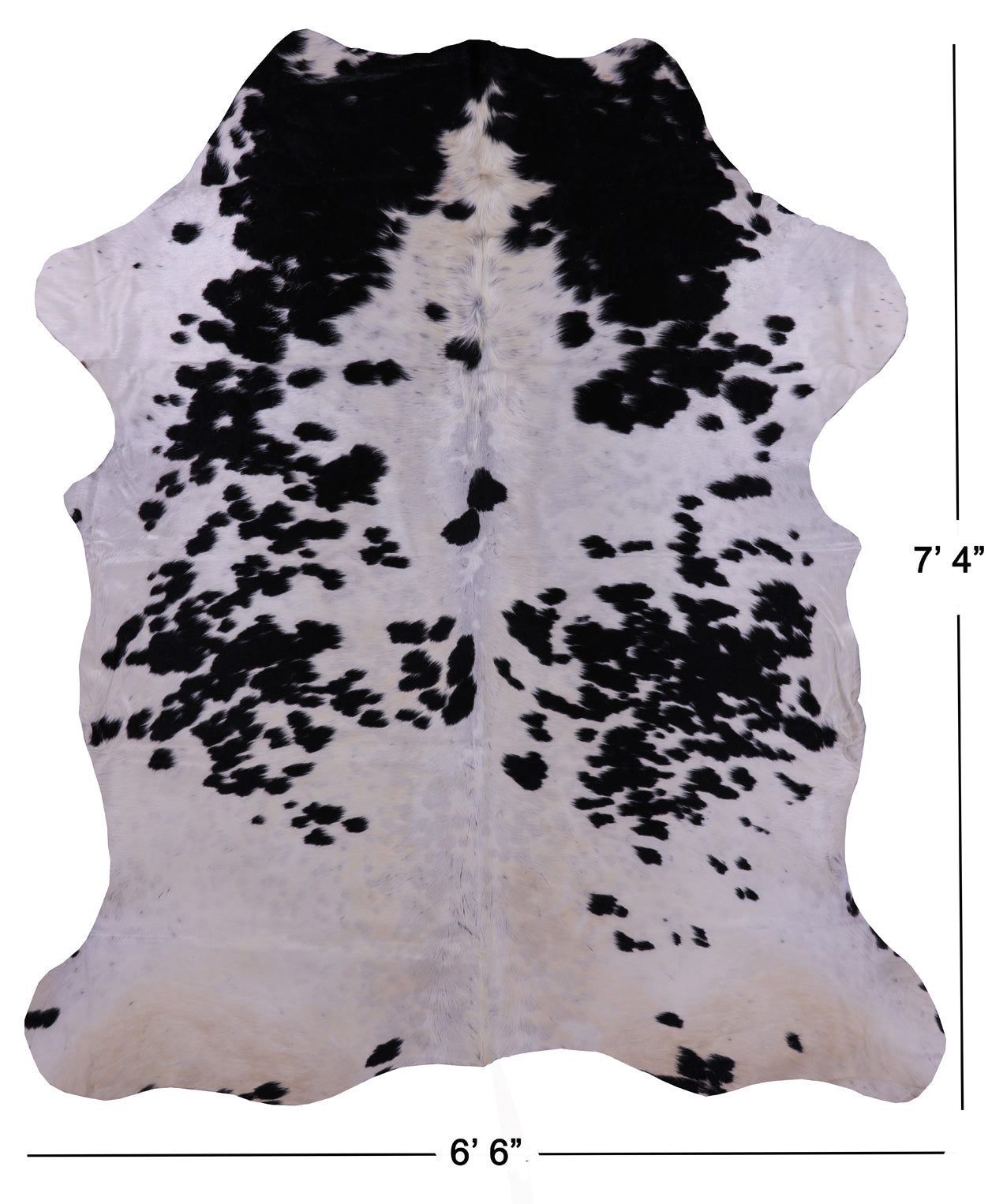 Natural Hair-On Cowhide Rug - 7' 4" X 6' 6" - Golden Nile