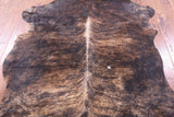 Brindle Natural Hair-On Cowhide Rug - 7' 3" X 6' 7" - Golden Nile