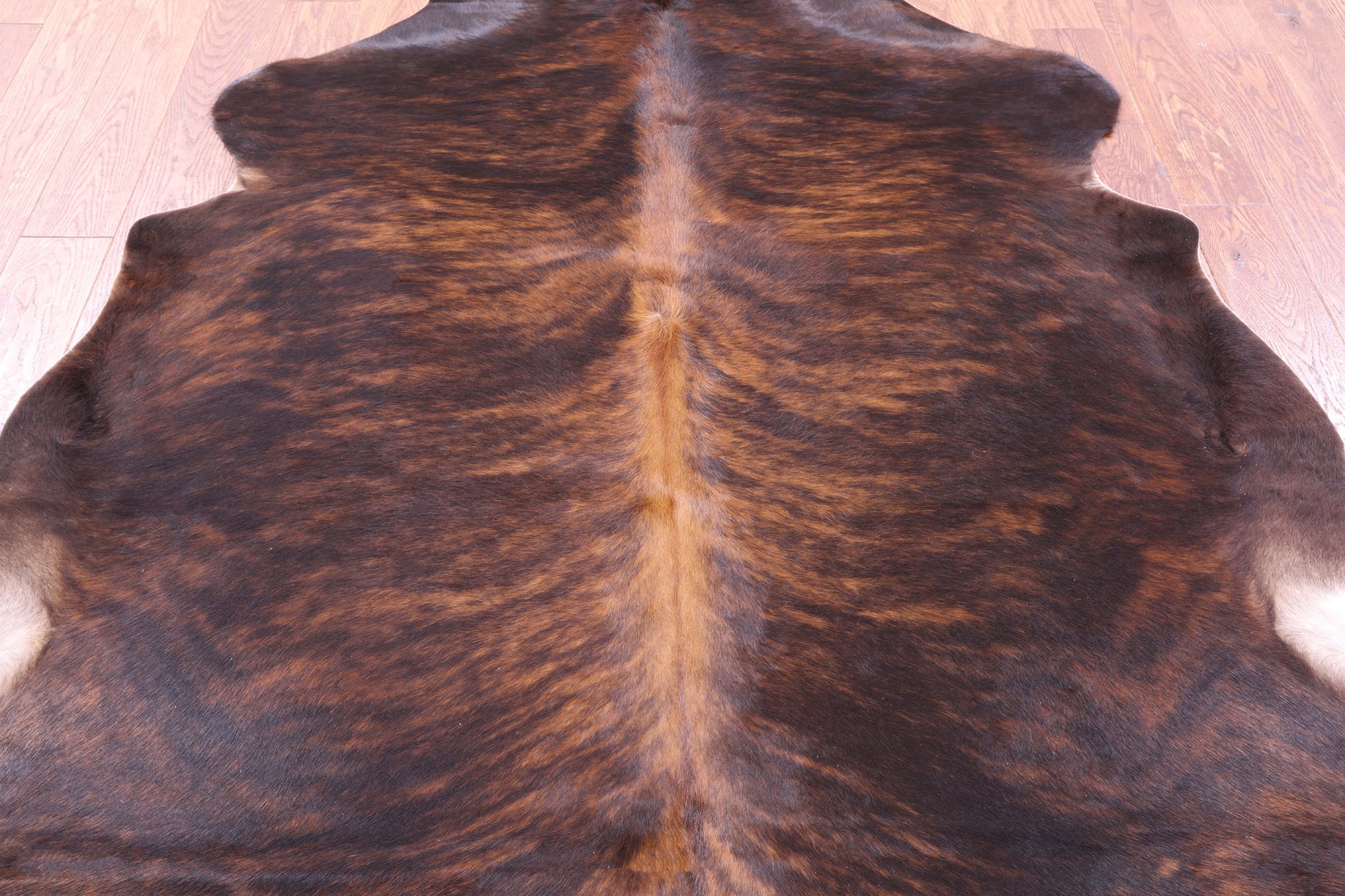 Natural Hair-On Cowhide Rug - 6' 9" X 5' 8" - Golden Nile