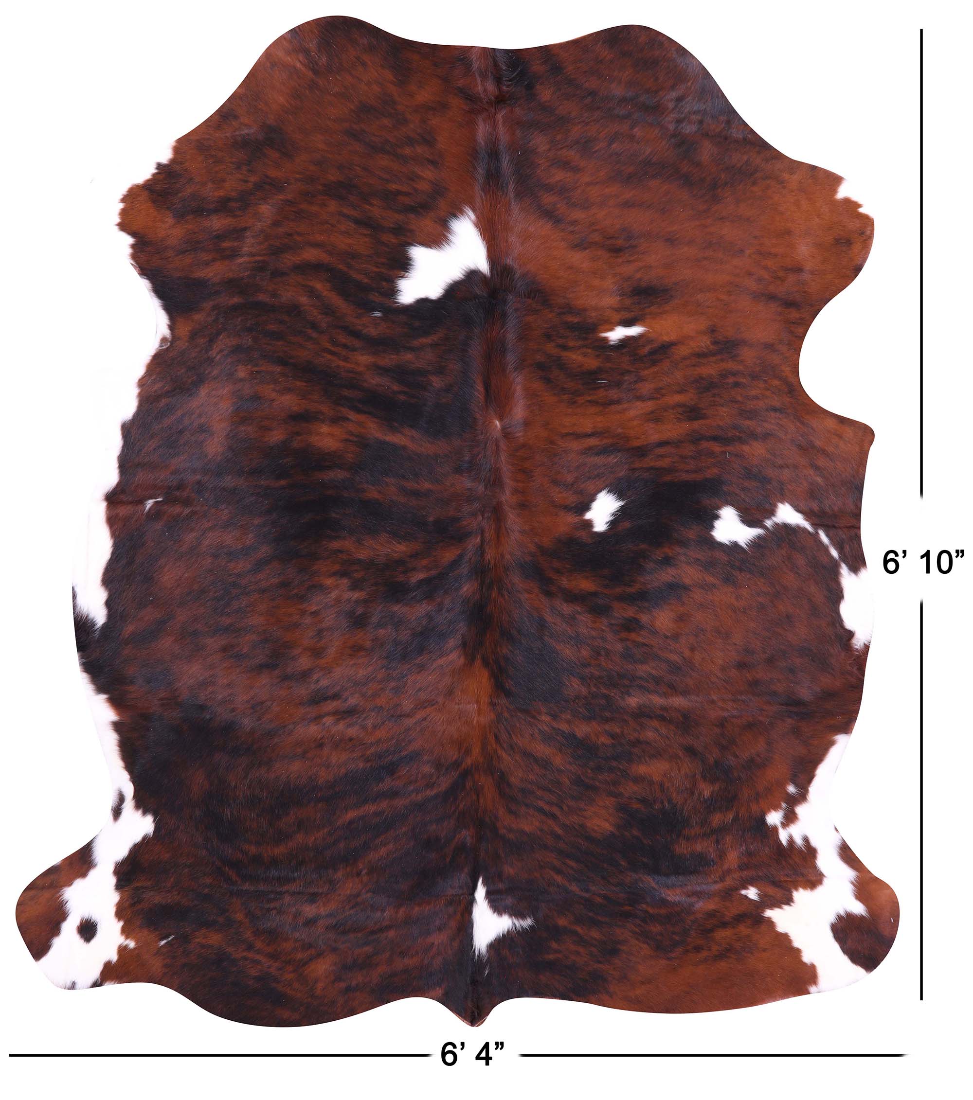 Natural Hair-On Cowhide Rug - 6' 10" X 6' 4" - Golden Nile
