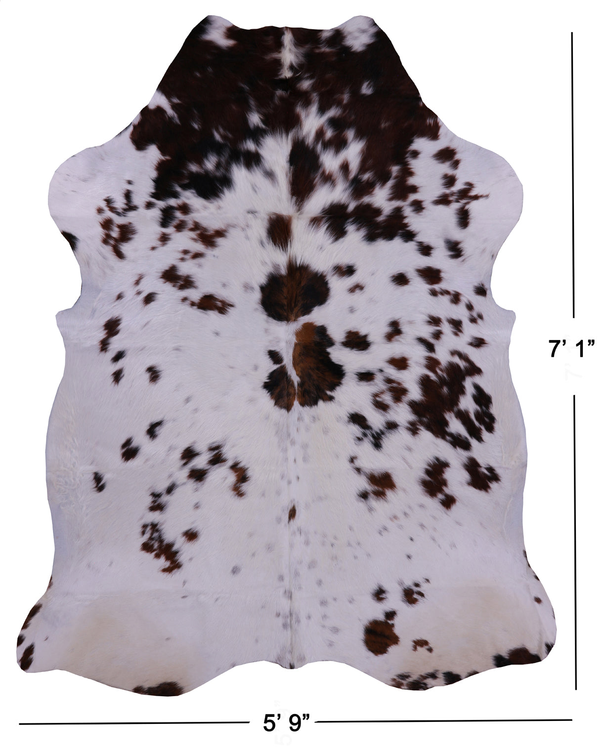 Natural Hair-On Cowhide Rug - 7' 1" X 5' 9" - Golden Nile