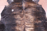 Brindle Natural Hair-On Cowhide Rug - 7' 2" X 6' 1" - Golden Nile