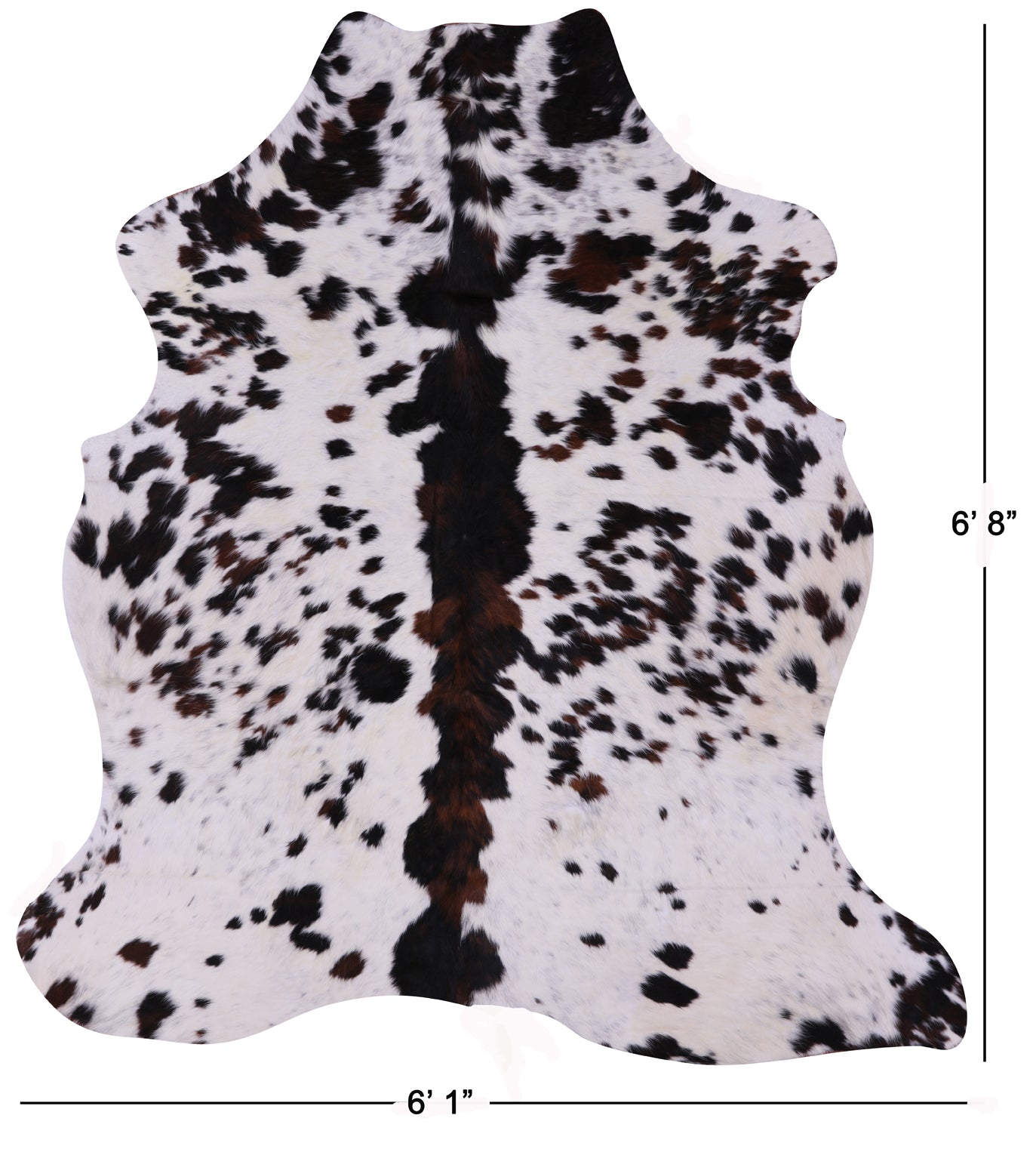 Natural Hair-On Cowhide Rug - 6' 8" X 6' 1" - Golden Nile