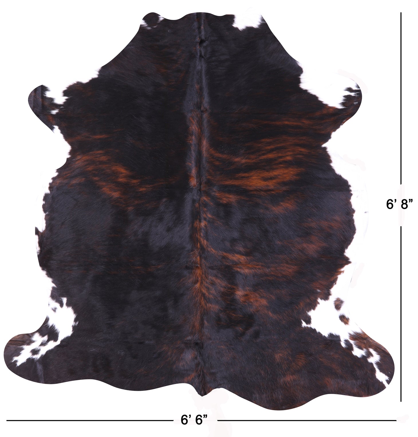 Natural Hair-On Cowhide Rug - 6' 8" X 6' 6" - Golden Nile